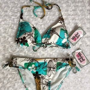 NWT Waterfront Surf Floral 2pc Bikini Size S/M